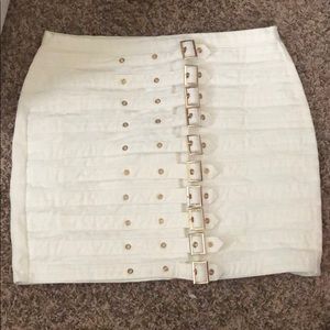 Missguided Jean buckle skirt
